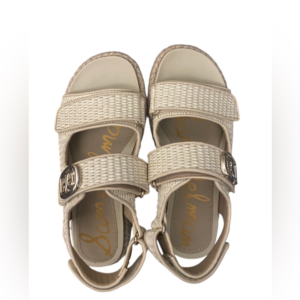 Women’s Sam Edelman Arlo Strappy Sandal Linen Raffia - Picture 4 of 7